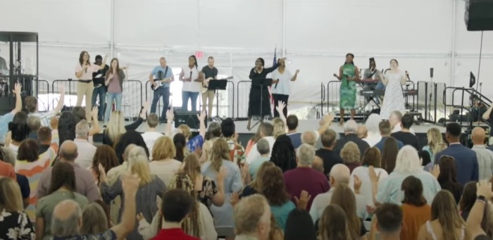 Megachurch ordered to stop holding outdoor tent services amid noise complaints